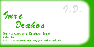 imre drahos business card